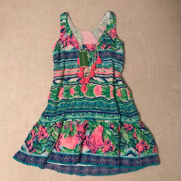 NWT Lilly Pulitzer Gabriella Dress Multi Daiquiri - Picture 3 of 5